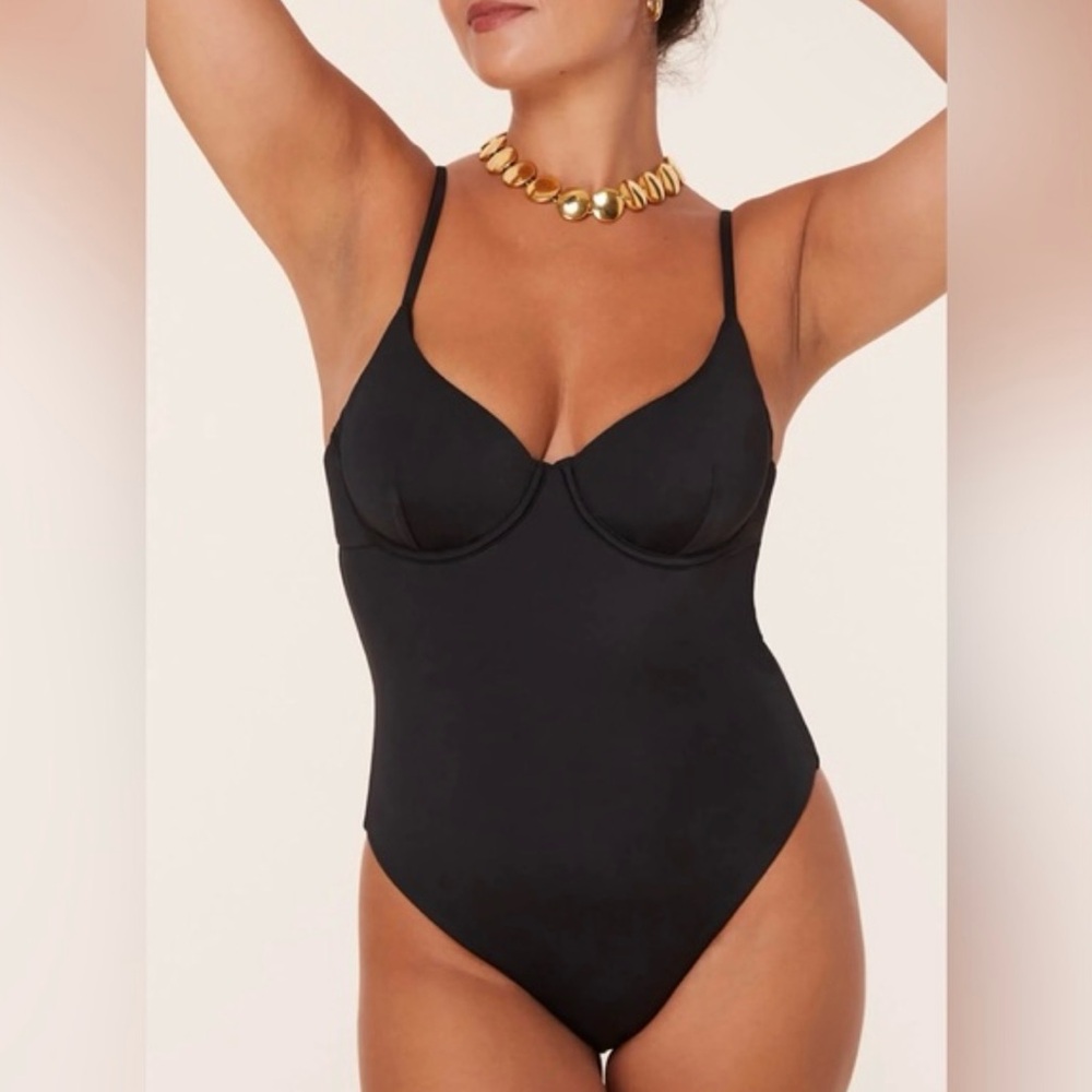 NWT Andie’s Swim Black Bermuda One Piece XS